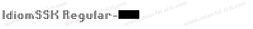 IdiomSSK Regular字体转换